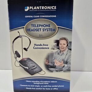 Plantronics S11 Office Telephone Wired‎ Headset System Hands Free